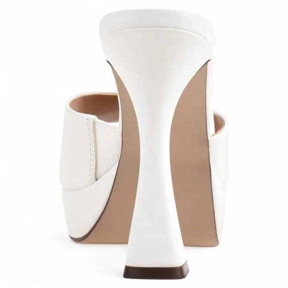 Rajaa Womens Faux Leather Peep-Toe Platform Sandals - Picture 4 of 4